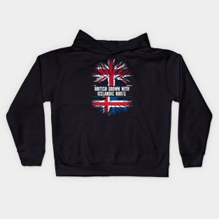 British Grown with Icelandic Roots UK Flag England Britain Union Jack Kids Hoodie